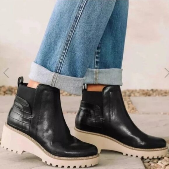 Dolce Vita Rielle‎ Womens Black Ankle Boots Size 8.5 - Picture 1 of 10